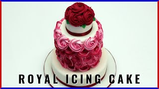 Rose Cake tutorial Royal icing decorating by ItalianCakes USA