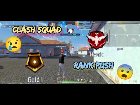 Free Fire Clash Squad Rank Push Gold to Heroic Last 1 day remaining Head to Head Fight 29 july 2023