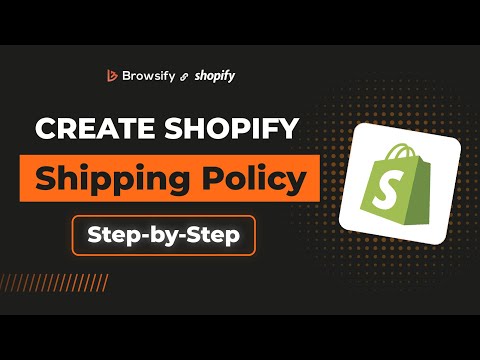 How to Create a Shipping Policy for Shopify Store | Easy Step-by-Step Guide | 2025