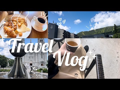 Cozy travel vlog🥐Vacation break in mountains🌿 hotel room tour✨ exploring Beaupré🌸 Montmorency Falls