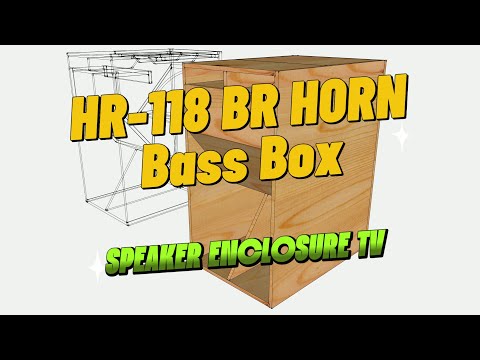 HR-118 BR Horn | Bass Reflex Horn Hybrid | 3D Modeling in SketchUp #speakerenclosuretv