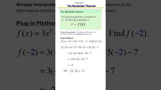 Remainder Theorem Explained! | Fast Polynomial Evaluation 🔢✨ Example 1