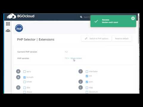 cPanel - Change PHP version