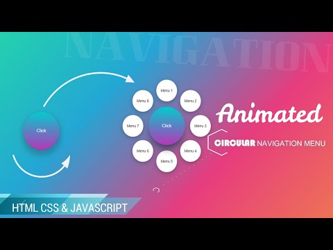 Animated Circular Navigation Menu using Html CSS & JavaScript 2023 (Advanced Radial Menu)