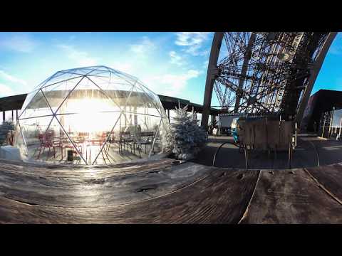 La terrasse d'hiver 2018 de la tour Eiffel en 360°
