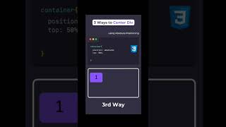 css center div with different ways