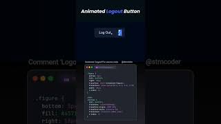 Animated Logout Button Using HTML, CSS & JavaScript | STM Coder UI Design #shorts