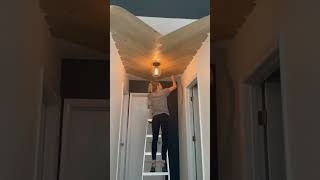 How we did our hallway accent ceiling #diy #homerenovation #shorts