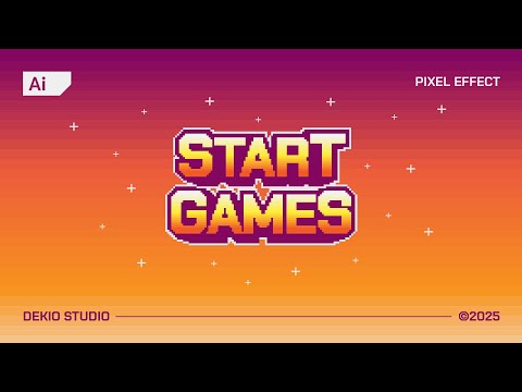 Create Fully Editable 8-Bit Pixel Text Effect in Adobe Illustrator