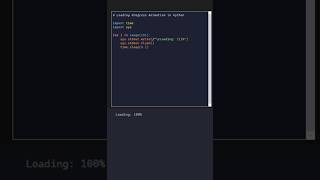 Simple Loading Animation Using Python #pythonanimation #pythondeve #python3