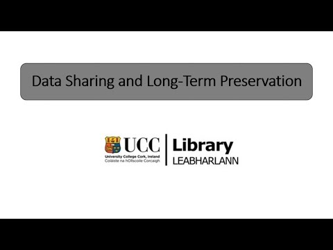 Data Sharing and Long term Preservation