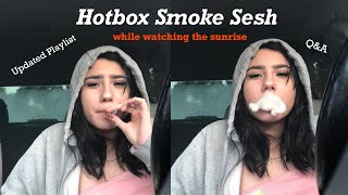 hotboxing smoke sesh at 5am