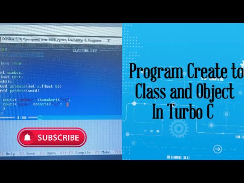 Create Class and Objects in Turbo C++| Program to create Class and Objects in C++|