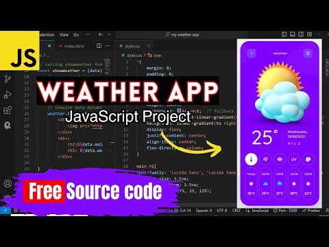 Weather App With JavaScript | How To Make Weather App Using JavaScript Step By Step Explained