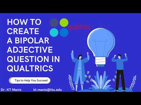 How to create a bipolar adjective question in Qualtrics