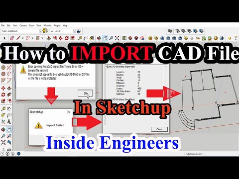 How to import AutoCAD file in Sketchup. teigha error 42 Sketchup file. Converted CAD to Sketchup.