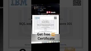 SQL + Free IBM Certification 🏆 | Don’t Miss This!Free Certificate from IBM 🔥 | Boost Your Resume Now