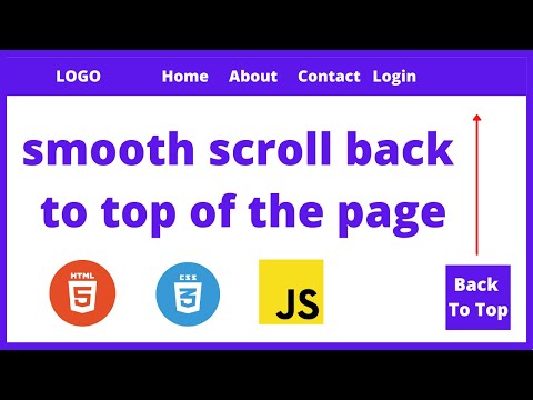 How to create smooth scroll back to top of the page onclick button  using javascript