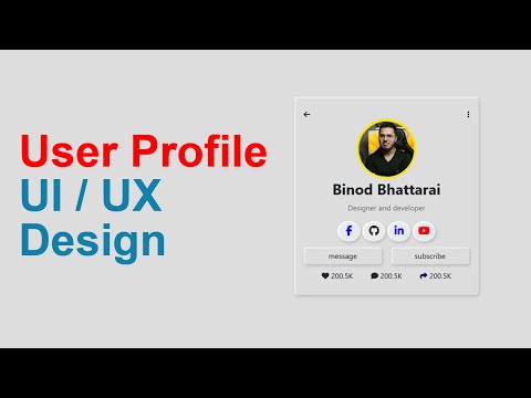 User Profile Page UI | HTML CSS And JS | Unknown Technician