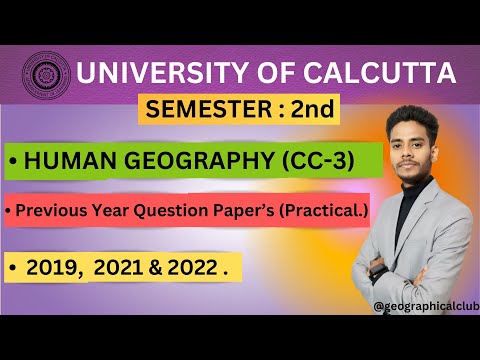 Human Geography - CC3- Practical- Previous Year Question Papers