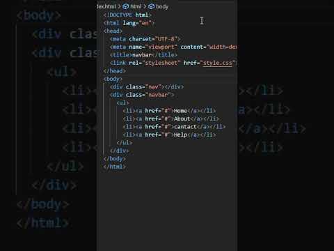 Modern Shorts Navbar Design | HTML & CSS Responsive UI Tutorial#shorts