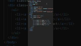 Modern Shorts Navbar Design | HTML & CSS Responsive UI Tutorial#shorts
