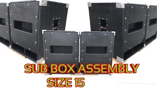 ASSEMBLING   SUB WOOFER  RCF BOX  REPLICA SIZE  15