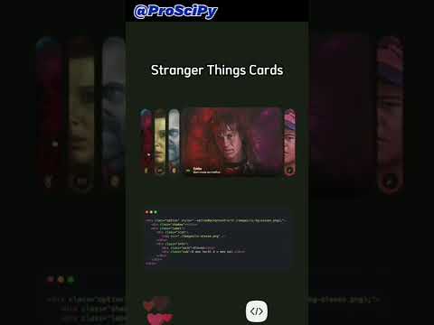 How to make Stranger things cards using HTML, CSS And JavaScript | @ProScipy #ProSciPy #html #css
