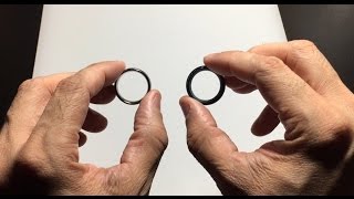 Glowing Rings Titanium and Carbon Fiber