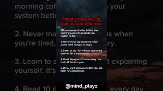 Cheat code for life I #quotes #explore #motivation #cheat #code #life #mindset #mind_playz #shorts
