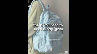 School Bag Essentials 🎒 ✨️(girls edition) (pt.6) #aesthetic #school #backpack #bag