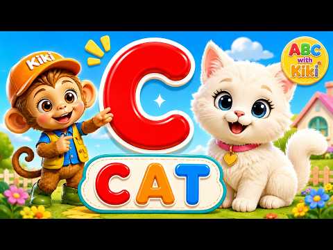 Learn Letter C 🐱with Kiki’s Cat Adventure!ABCs for Toddlers + Animals Funny Facts |Toddlers Learning