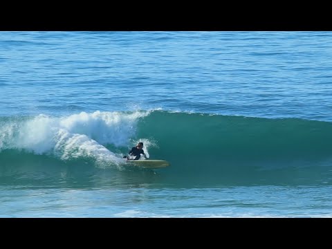 Great longboarder scores a remote wave, RIPPED LEASH and beginners carnage!