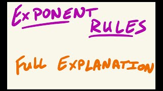 Exponent Properties - Full Explanation with Examples