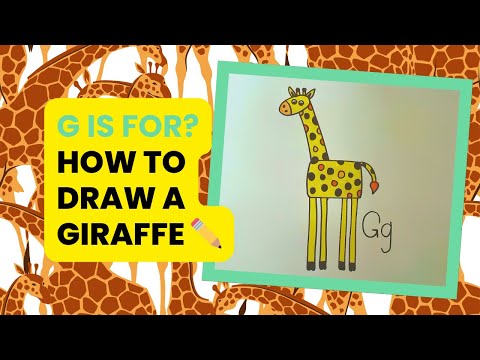 G is for Giraffe! How to draw a giraffe. ✏️
