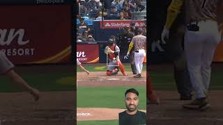 baseball 55 mph show speed test #mlb #baseball #highlights #mlblb #baseballszn