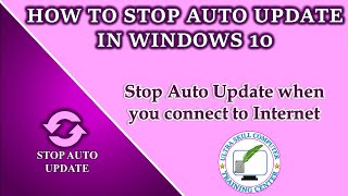 How to stop auto update in Windows 10