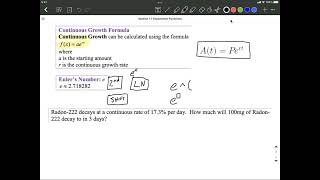 Continuous Growth Formula