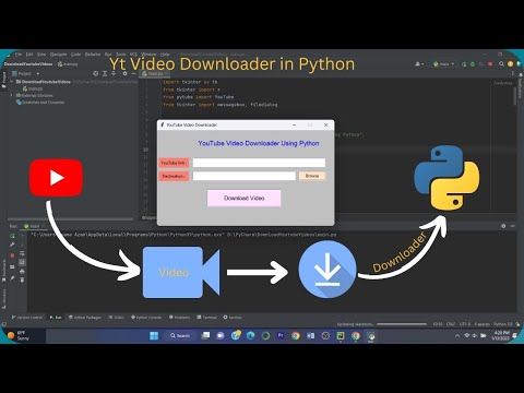Youtube Video Downloader  in Python with GUI. #professionalengineers