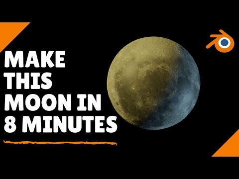 Make the moon in blender 2.9