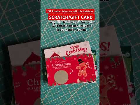 1 out of 12 Product Ideas to sell this holidays — SCRATCH/GIFT CARD #scratchcard #kraftways