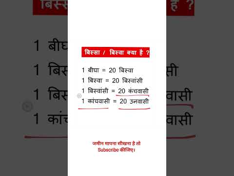 Bissa Biswa Bigha Biswasi Kanchwasi #landsurvey #jharbhoomi #khatiyan #landmeasurement #shorts