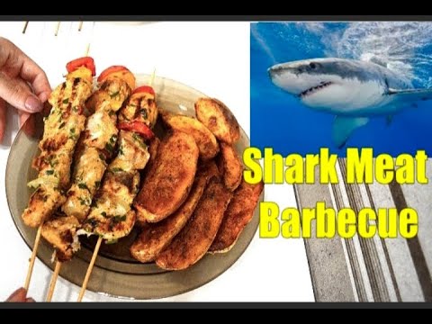 Shark Bites 🦈😁 Shark Meat Barbecue..Super Tasty!♥️