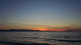 Beautiful Orange Sunset In Seattle Washington
