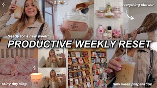 PRODUCTIVE VLOG ★ rainy day motivation, weekly reset, morning routine, cleaning, apartment refresh