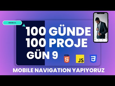 100 Günde 100 Proje İle Web Programlama Öğreniyoruz - 9. Gün - Mobile Navigation  - #html #css #js