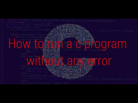 How to run a c program without any error | VS code | gcc compiler errror solved