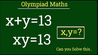 Olympiad exam question||Can you solve this problem||A nice algebra problem solving||x,y=?||
