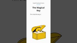 English Reading Practice - The Magical Key - #englishlesson #fy #reading