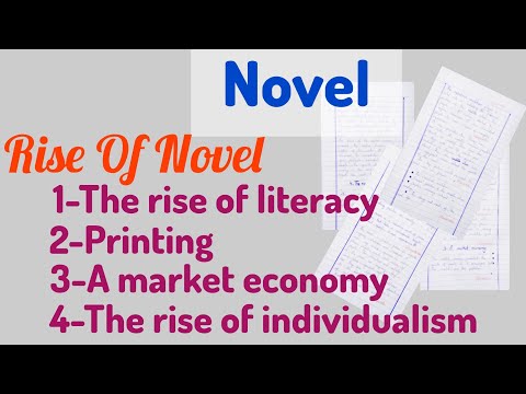 Rise of novel in 18th century in English Literature | Beginning of novel | factors for rise of novel